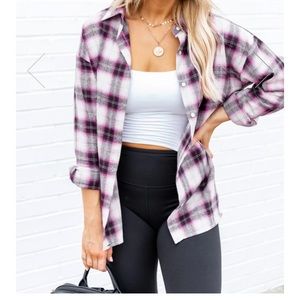 Pink lily pink plaid shirt